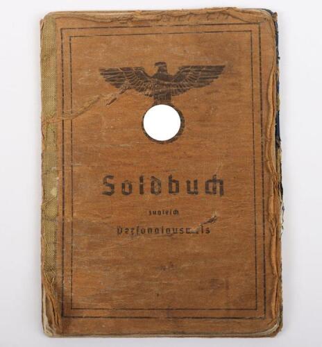 WW2 German Army Soldbuch Stammkompanie Nachr Ers Abt 7