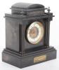 A late Victorian slate mantle clock - 12