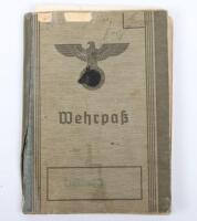 WW2 German Luftwaffe Wehrpass, Citation and War Service Cross 2nd Class of Unteroffizier Erich Gollor Luftwaffe Signals Section