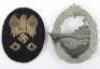 WW2 German Kriegsmarine Destroyers Badge by S. H.u Co - 2
