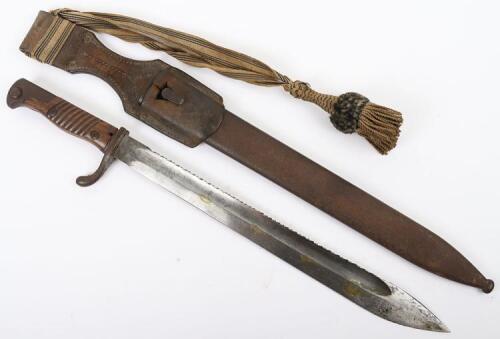WW1 German Model 98/05 Sawback Mauser Bayonet,