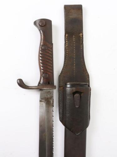 WW1 German Pioneer Sawback Model 98/05 Mauser Bayonet