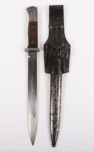 WW1 German S84/98 Bayonet with Unusual Leather Frog