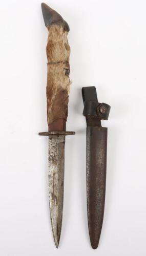 WW1 German Animal Hoof Handles Trench Knife