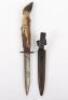 WW1 German Animal Hoof Handles Trench Knife - 2