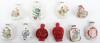 Ten Chinese scent bottles - 7