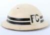 WW2 British Home Front Fire Guard Sector Captain Helmet - 6
