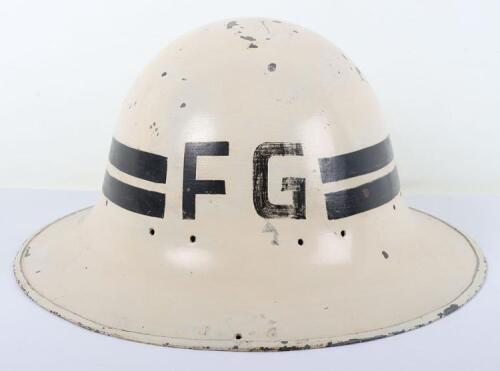WW2 British Home Front Fire Guard Sector Captain Steel Helmet Shell