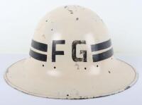 WW2 British Home Front Fire Guard Sector Captain Steel Helmet Shell