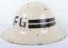 WW2 British Home Front Fire Guard Sector Captain Steel Helmet Shell - 3