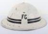 WW2 British Home Front Fire Guard Sector Captains Steel Helmet with County Decal Insignia - 9