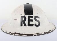 British Civil Defence Chief Warden River Emergency Service Steel Helmet