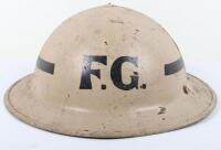 WW2 British Home Front Senior Fire Guard Officers Steel Helmet