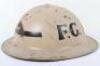 WW2 British Home Front Senior Fire Guard Officers Steel Helmet - 6