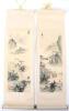 Two Chinese hand painted watercolour on hanging scrolls - 2