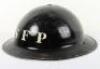 Scarce WW2 British Home Front Street Fire Party (S.F.P) Steel Helmet - 3