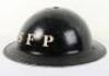 Scarce WW2 British Home Front Street Fire Party (S.F.P) Steel Helmet - 6