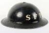 Scarce WW2 British Home Front Street Fire Party (S.F.P) Steel Helmet - 7