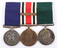 Rare Great War Hartlepool Special Constabulary Double Long Service Medal Group of Three