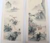 Two Chinese hand painted watercolour on hanging scrolls - 5