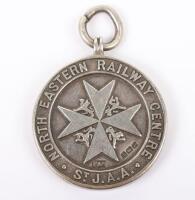 A Rare North Eastern Railway Centre St Johns Ambulance Association Hallmarked Silver Medallion in Recognition of First Aid Services Rendered During the Bombardment of the Hartlepools, 16th December 1914,