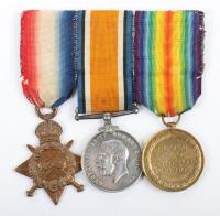 Great War 1914-15 Star Medal Trio Queen’s (Royal West Surrey) Regiment, Recipient Was Badly Wounded by Shrapnel in August 1918