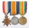 Great War 1914-15 Star Medal Trio Queen’s (Royal West Surrey) Regiment, Recipient Was Badly Wounded by Shrapnel in August 1918