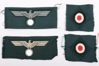 2x Sets of WW2 German Overseas Cap Insignias