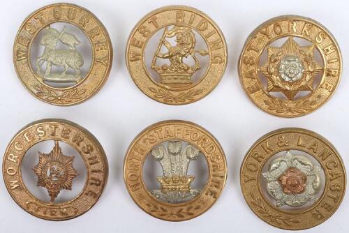 6x British Other Ranks Helmet Plate Centres