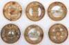 6x British Other Ranks Helmet Plate Centres, - 2