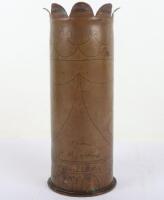 Brass WW1 Trench Art Vase of Australian Imperial Forces (A.I.F) Interest,