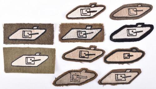 Selection of Royal Tank Regiment (R.T.R) Crewman’s Sleeve Badges