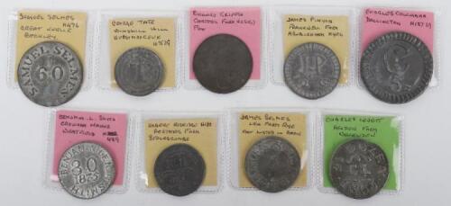 Mixed lot of Hop Tokens of Kent and Sussex