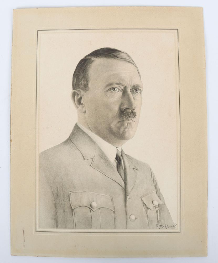 Hit Let Picture Third Reich Adolf Hitler Portrait Picture