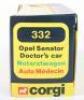 Corgi 332 Opel Senator Doctors Car German Issue - 4