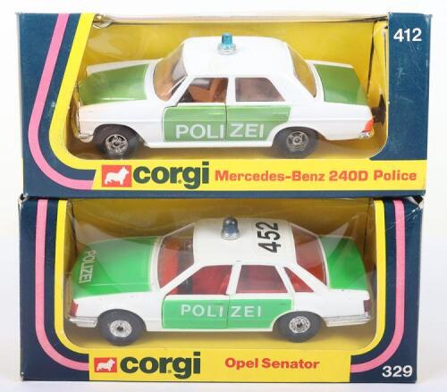 Two Corgi German Issue Police Cars