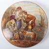 Five 19th century painted pot lids - 3