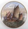 Five 19th century painted pot lids - 4