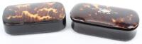 Two Georgian tortoiseshell and papier mache snuff boxes