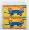 Matchbox Lesney Regular wheels Trade pack of six 40c Hay Trailers - 2