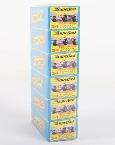 Matchbox Lesney Superfast Trade pack of six 34d Formula 1 Racing Car