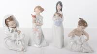 Four Nao porcelain figures