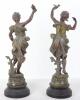 A pair of spelter figures after E.C.H Guillemin, titled Le Message and Ondine - 4