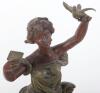 A pair of spelter figures after E.C.H Guillemin, titled Le Message and Ondine - 6