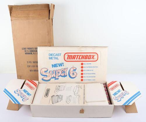 Very Rare Matchbox Super 6 USA Shop Counter Card Dispenser, contains 72 Superfast Boxed Models