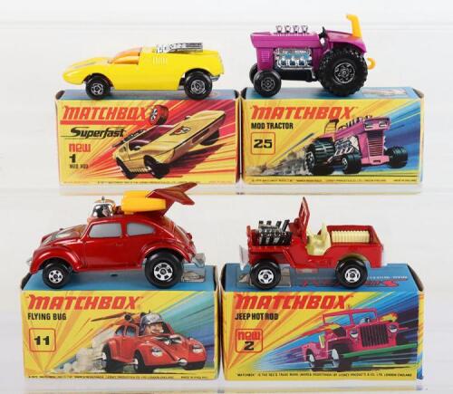 Four Boxed Matchbox Lesney Superfast Models