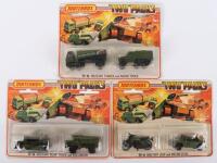 Three Matchbox Lesney Two Packs Military Sets,