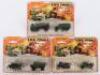 Three Matchbox Lesney Two Packs Military Sets,