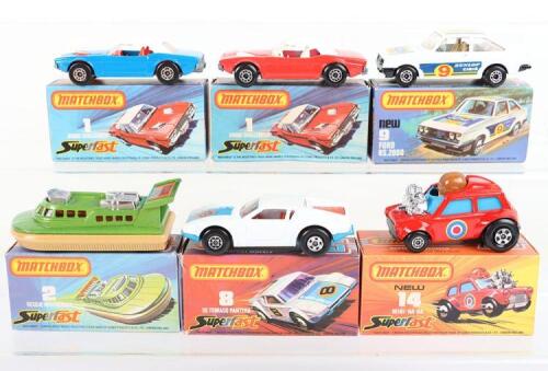 Six Matchbox Lesney Superfast Boxed Models