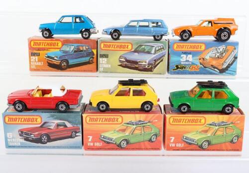 Six Matchbox Lesney Superfast Boxed Models